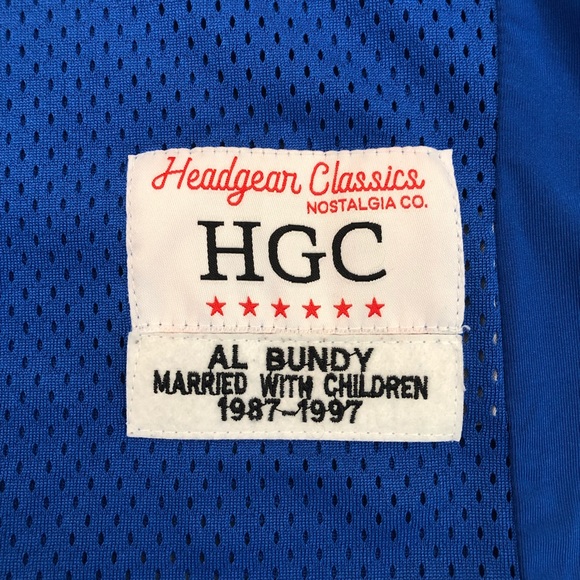 Married With Children Al Bundy Polk High #33 Headgear Classics Football Jersey L - Picture 2 of 6